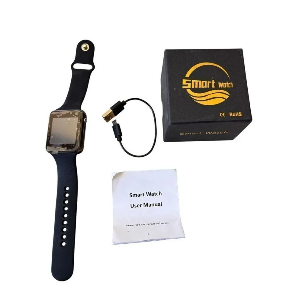 Unisex Black Smart Watch with Charger # 2483